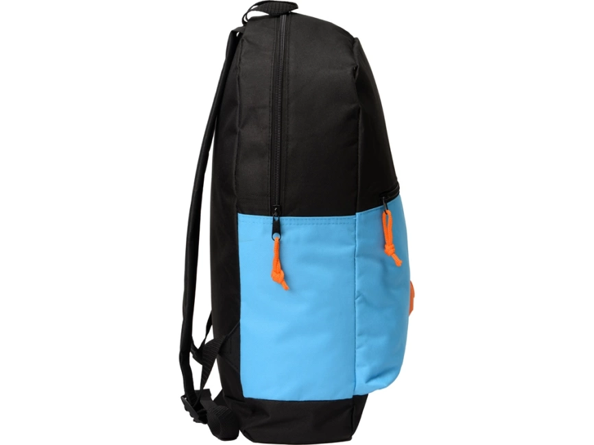 Рюкзак Chap с люверсом из полиэстера (600D), черный/голубой фото 10