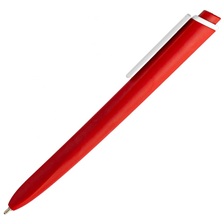 Ручка шариковая Pigra P02 Mat, красная с белым фото 3