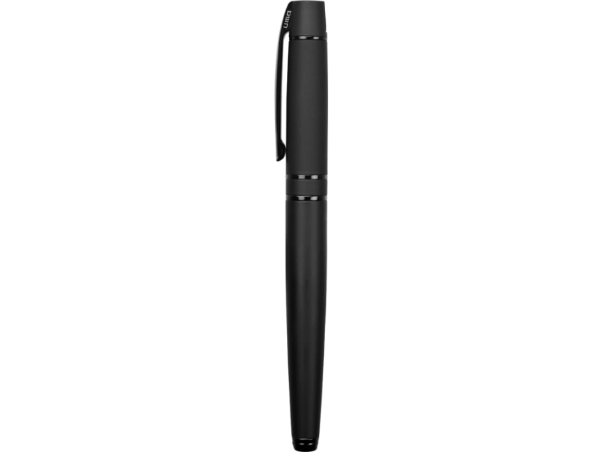 Ручка металлическая роллер Uma VIP R GUM soft-touch с зеркальной гравировкой, черный фото 6