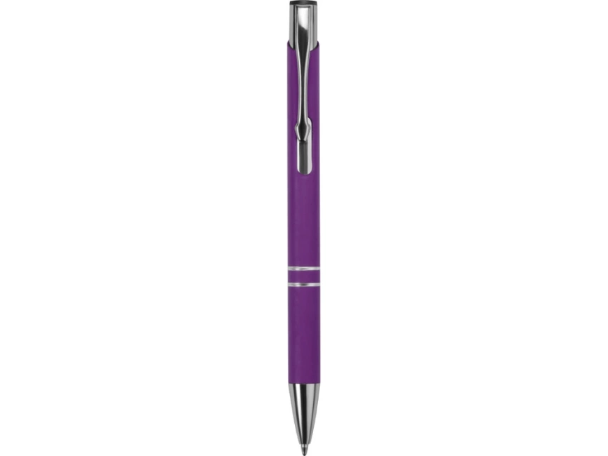 Ручка металлическая шариковая Legend Gum софт-тач, фиолетовый фото 2