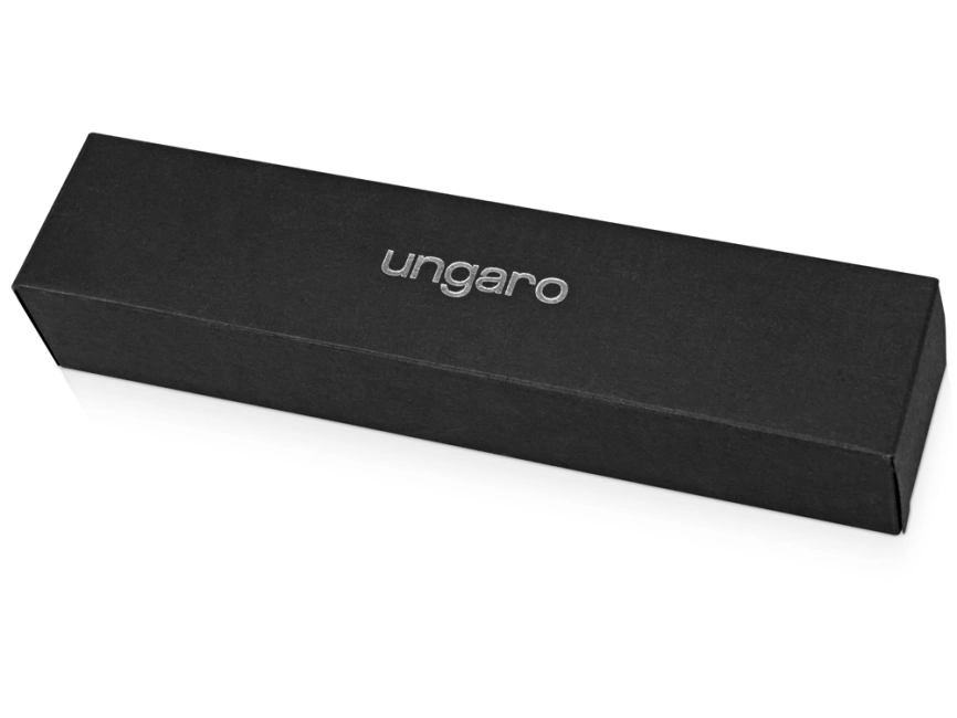 Ручка шариковая Ungaro модель Ovieto в футляре, черный/серебристый фото 8