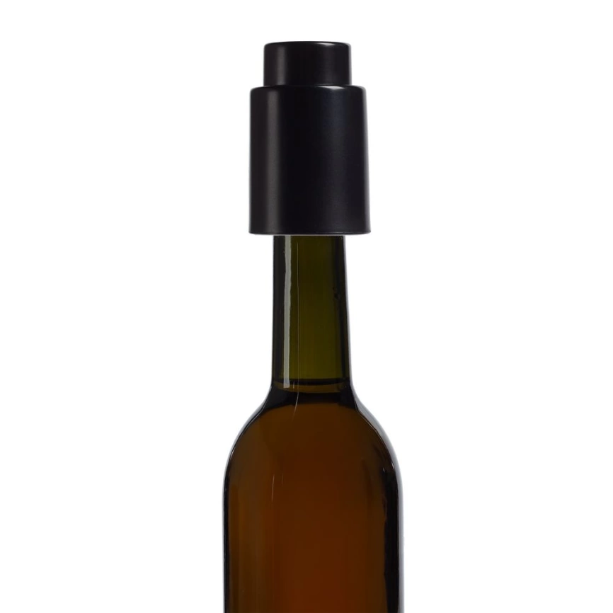 Пробка для бутылки Wine Keeper, вакуумная, черная фото 4
