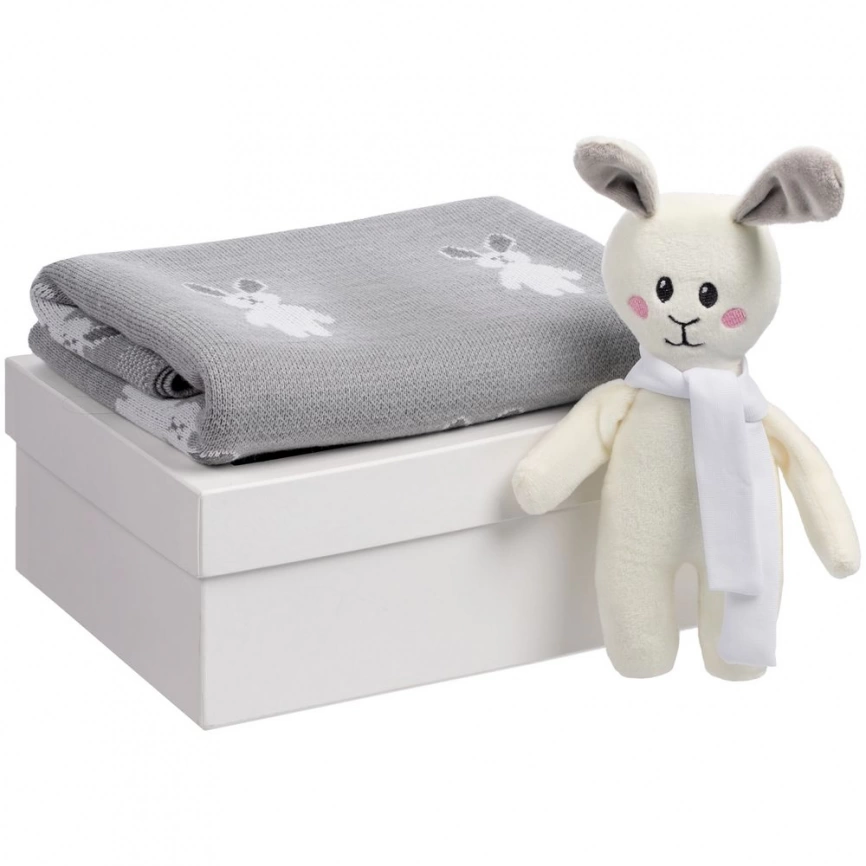 Набор детский с зайками Beastie Toys, серый фото 1