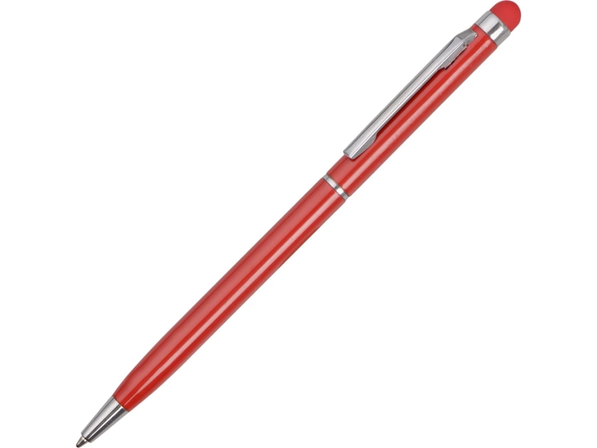 Ручка-стилус металлическая шариковая Jucy, красный фото 1