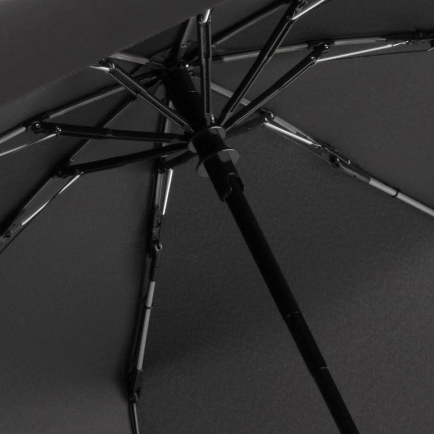 Зонт складной AOC Mini с цветными спицами, серый фото 2