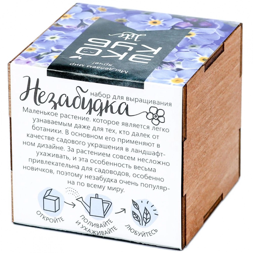 Набор для выращивания «Экокуб Lite», незабудка фото 3