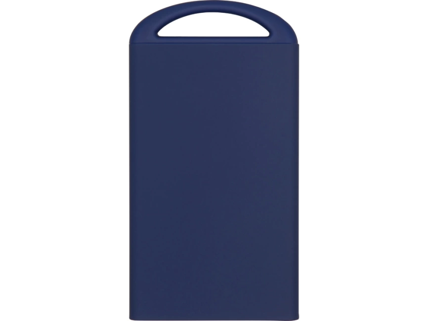 Портативное зарядное устройство Shine с зеркальной гравировкой, 4000 mAh, темно-синий фото 3