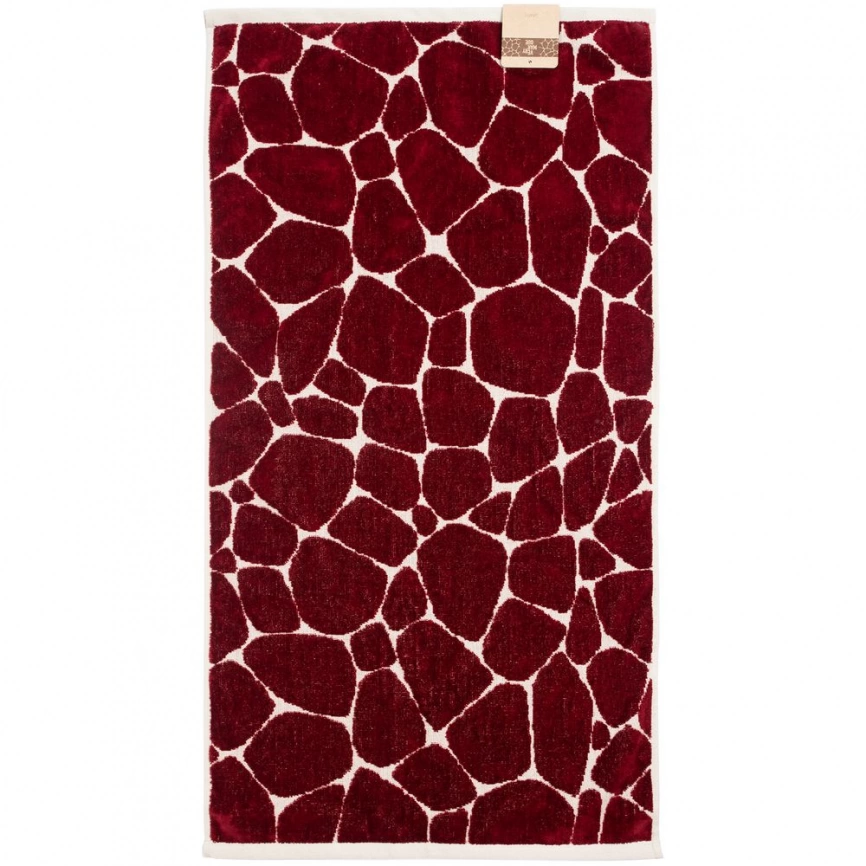 Полотенце Giraffe, малое, бежевое с бордовым фото 2