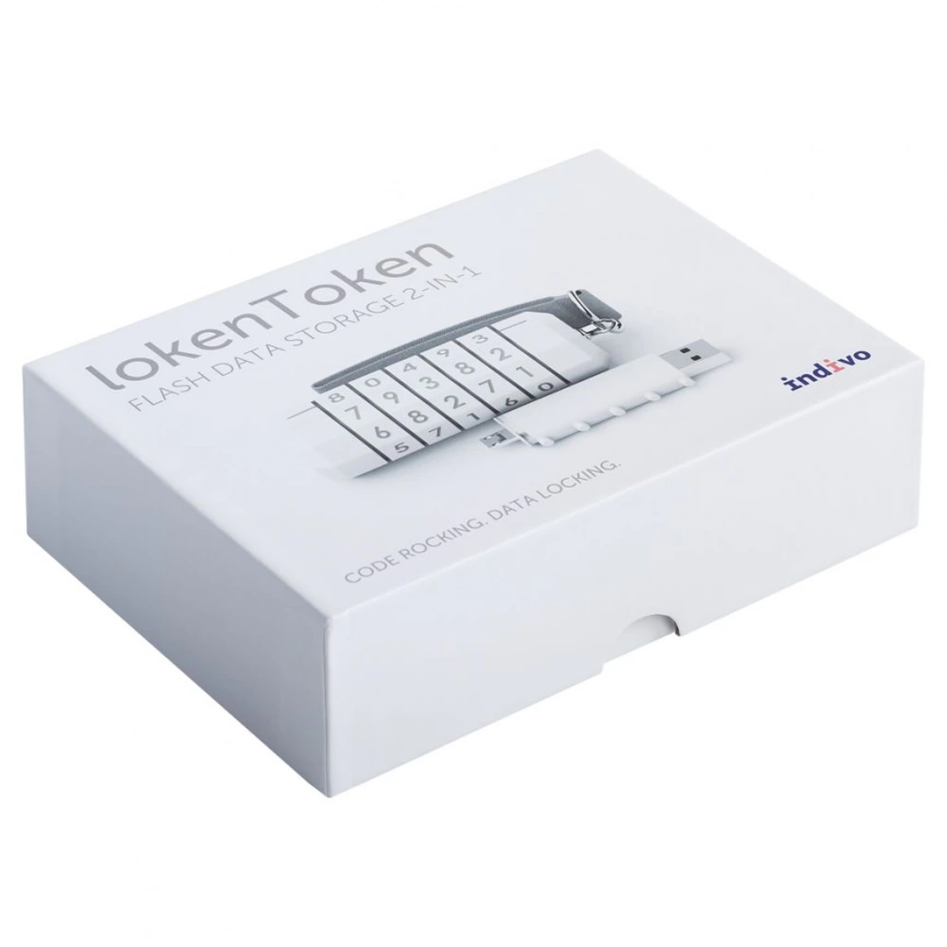 Флешка 2 в 1 с кодовым замком lokenToken 16 Гб, белая фото 10