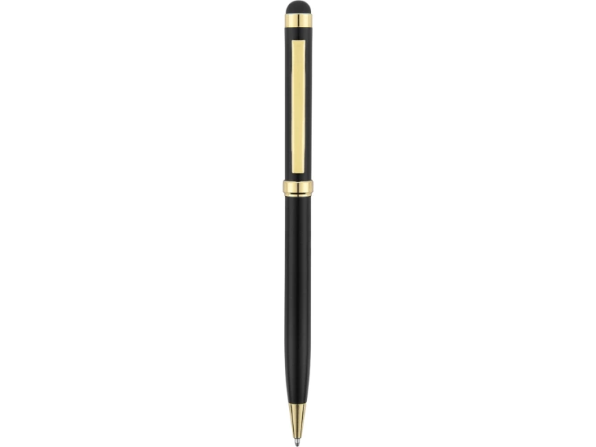 Ручка шариковая Голд Сойер со стилусом, черный фото 2