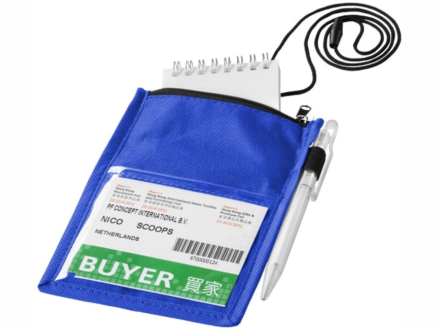 Держатель для бейджа, синий фото 3