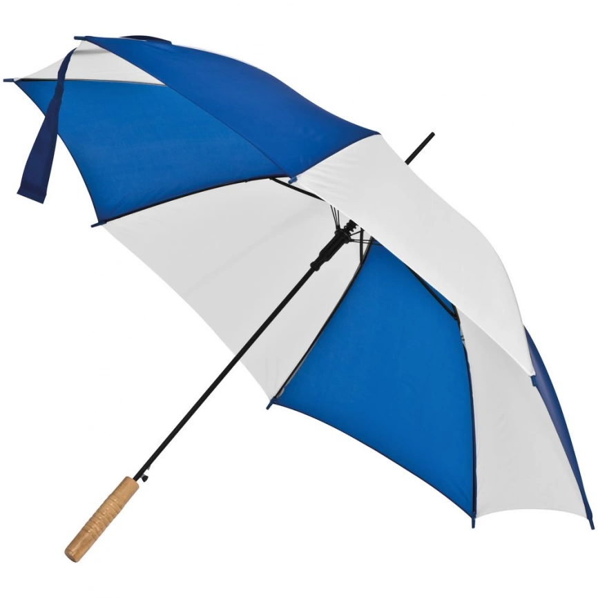 Зонт-трость Milkshake, белый с синим фото 1