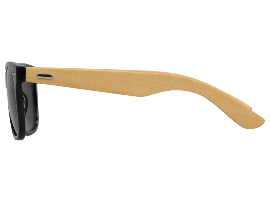 Солнцезащитные очки с бамбуковыми дужками в сером футляре фото 6