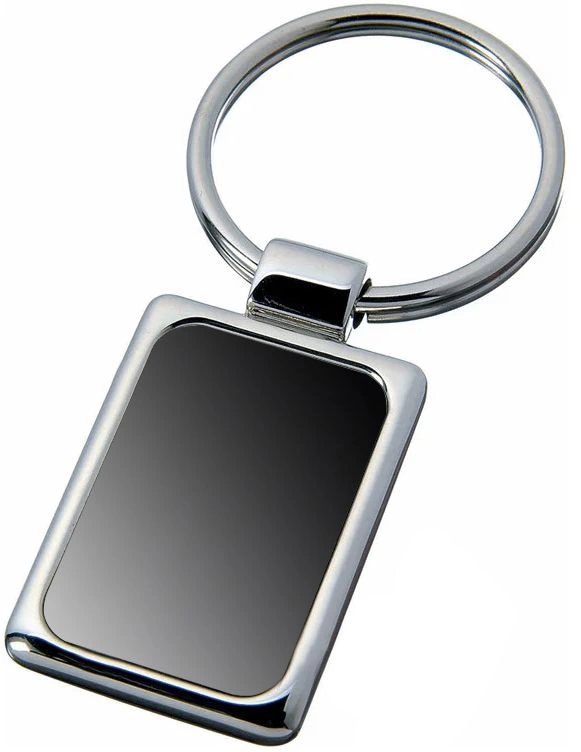 Брелок металлический Boks с чёрной вставкой фото 1