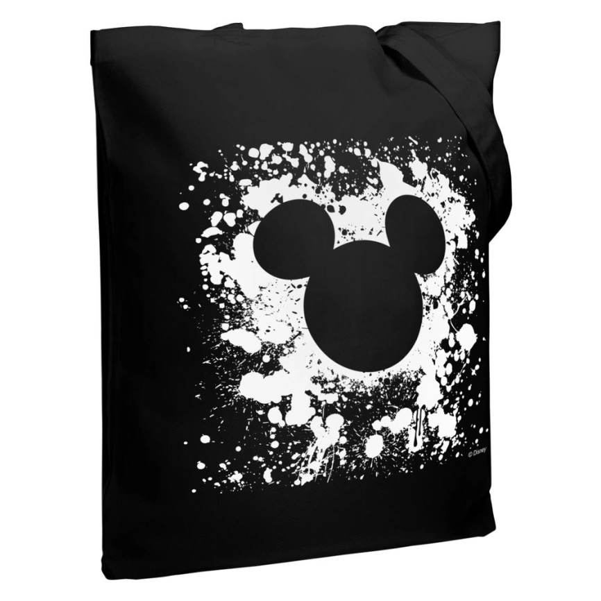 Холщовая сумка со светящимся принтом Mickey Mouse, черный фото 2