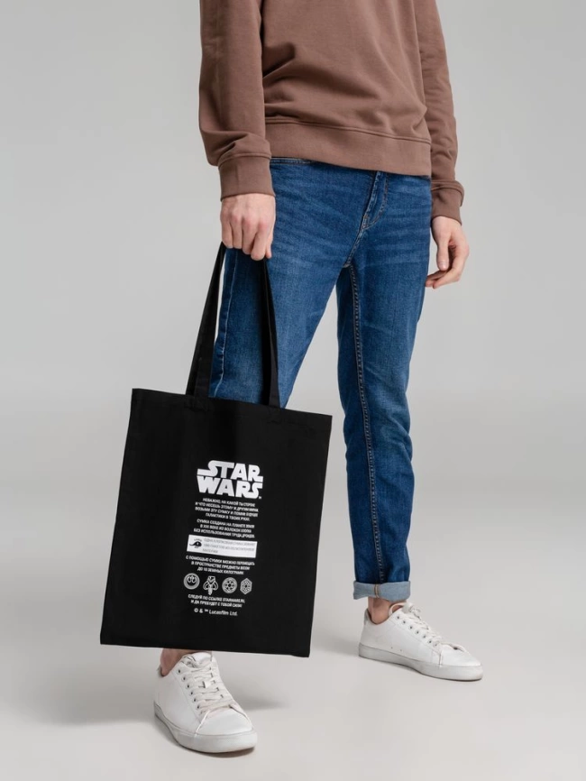 Холщовая сумка Star Wars Care Label, черная фото 9