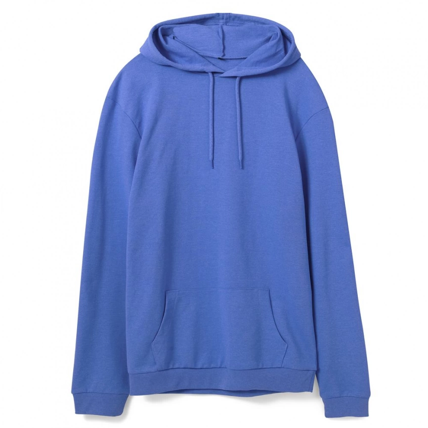 Толстовка с капюшоном унисекс Hoodie, ярко-синий меланж, размер L фото 6