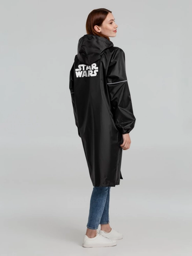 Дождевик со светоотражающими элементами Star Wars, черный, размер M фото 2