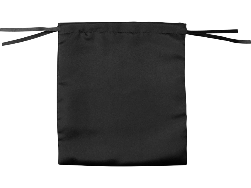 Мешочек подарочный сатиновый L, черный фото 2