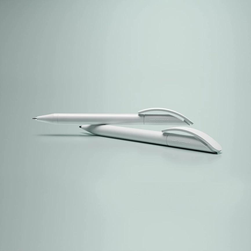 Ручка шариковая Prodir DS3 TPP Antibacterial, белая фото 5