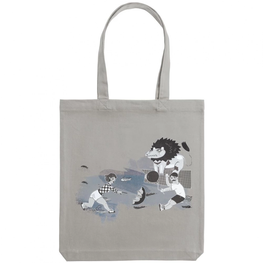 Холщовая сумка «Не вы ли были у Невы», серая фото 3