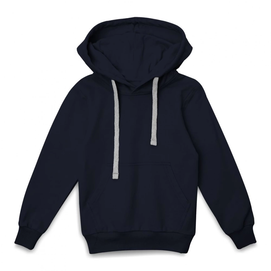 Толстовка с капюшоном детская Kirenga Kids, темно-синяя, 8 лет фото 6