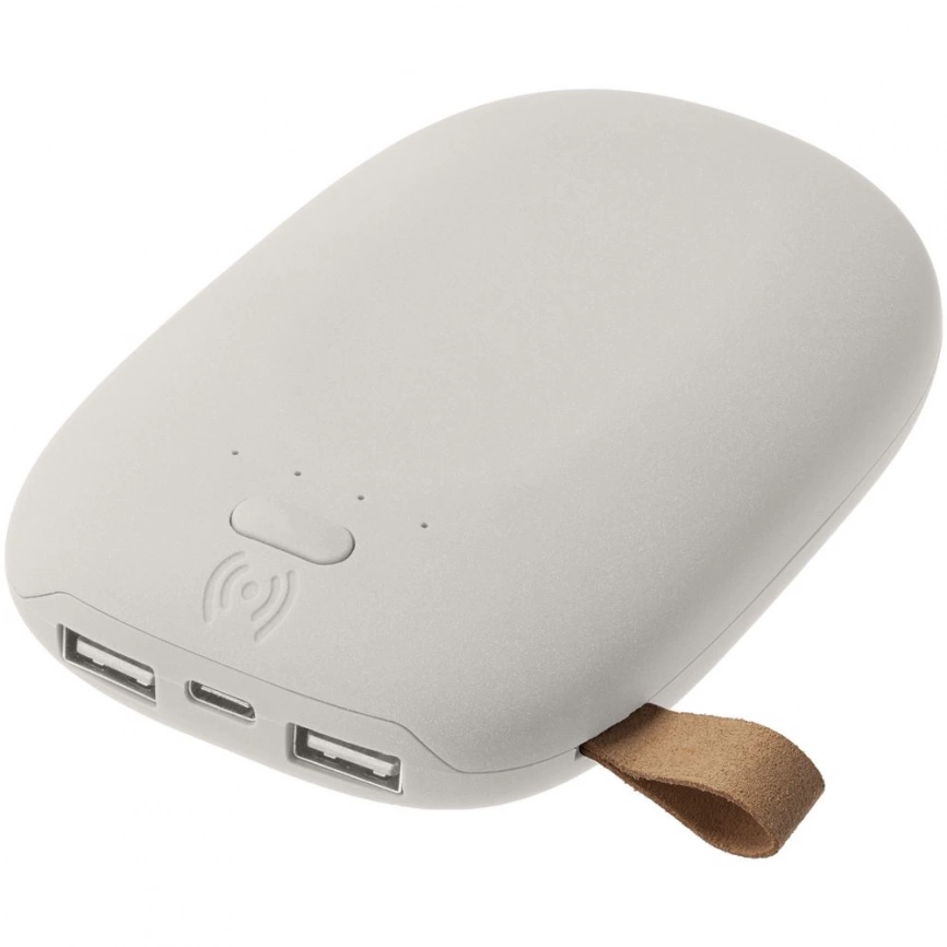 Аккумулятор с беспроводной зарядкой Pebble Wireless 9000 мАч, светло-серый фото 11