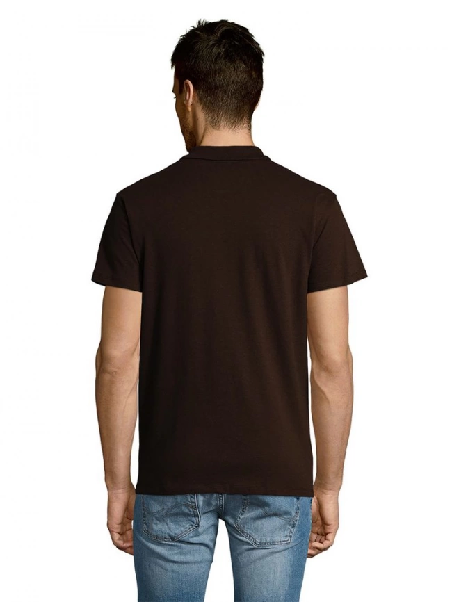 Рубашка поло мужская Summer 170 темно-коричневая (шоколад), размер S фото 14