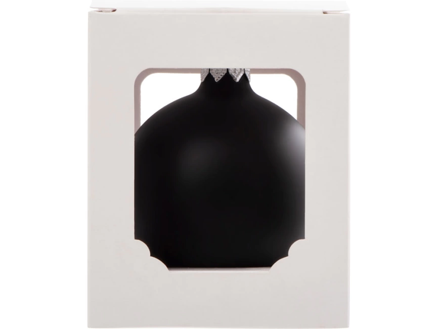 Стеклянный шар черный матовый, заготовка шара 6 см, цвет 83 фото 3