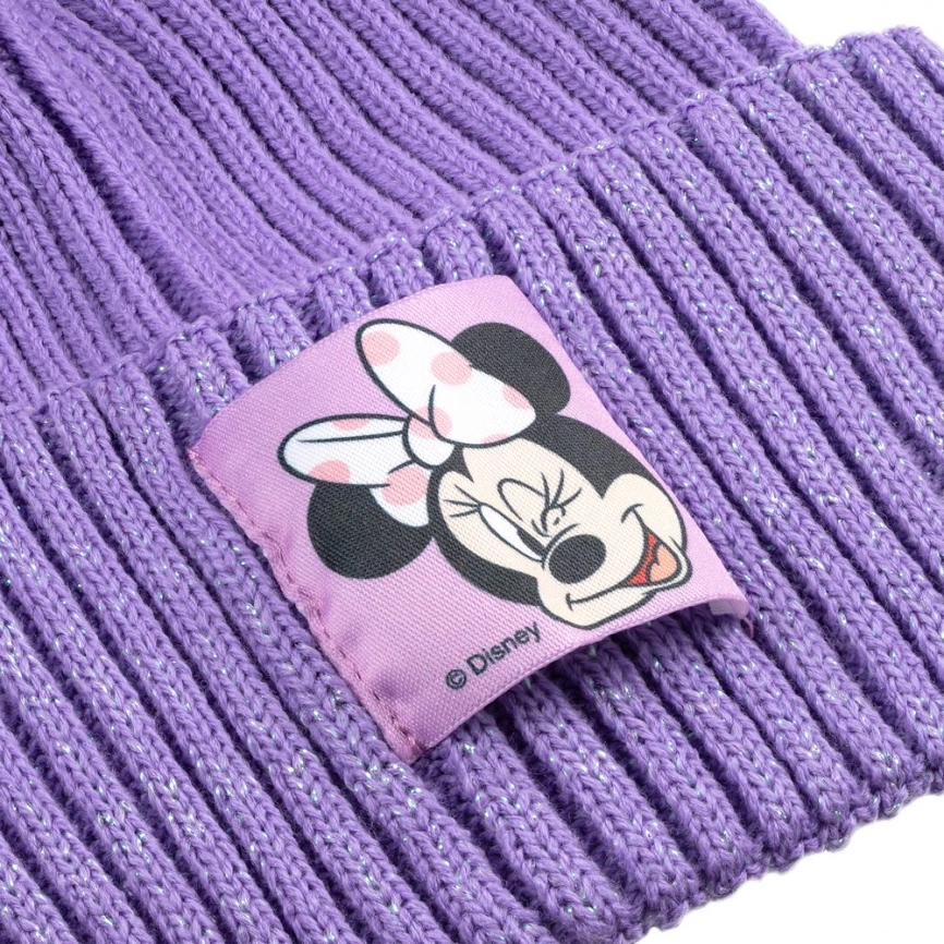 Шапка детская Minnie Mouse, сиреневая фото 5