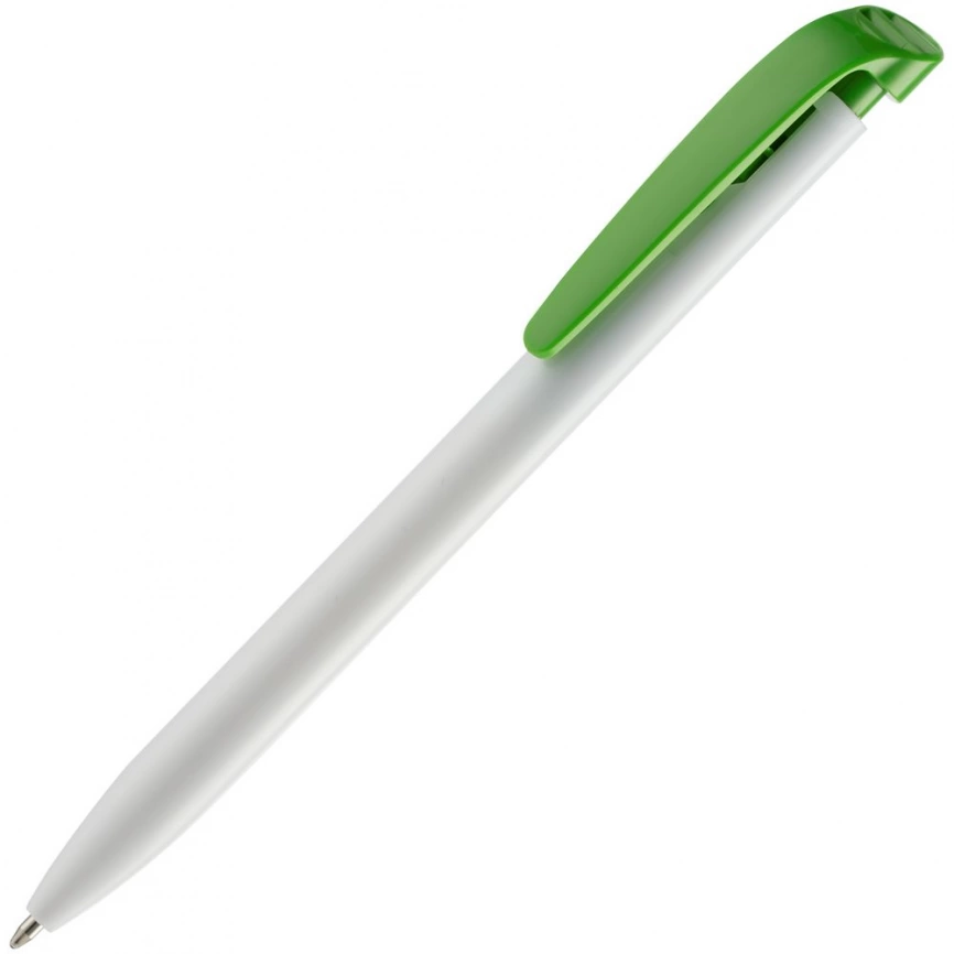 Ручка шариковая Favorite, белая с зеленым фото 6
