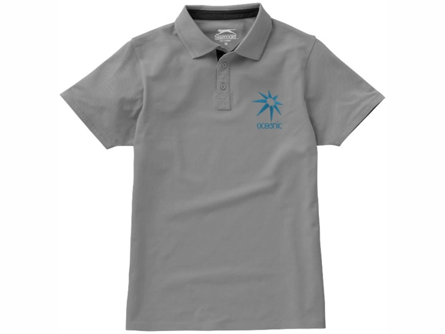 Поло с короткими рукавами Hacker, серый/черный фото 8