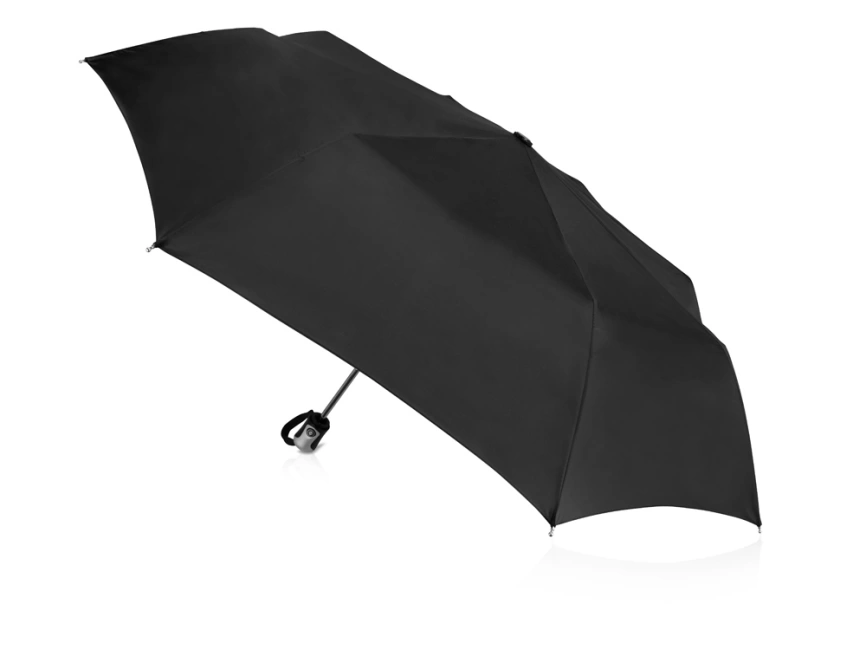 Зонт Alex трехсекционный автоматический 21,5, черный фото 2