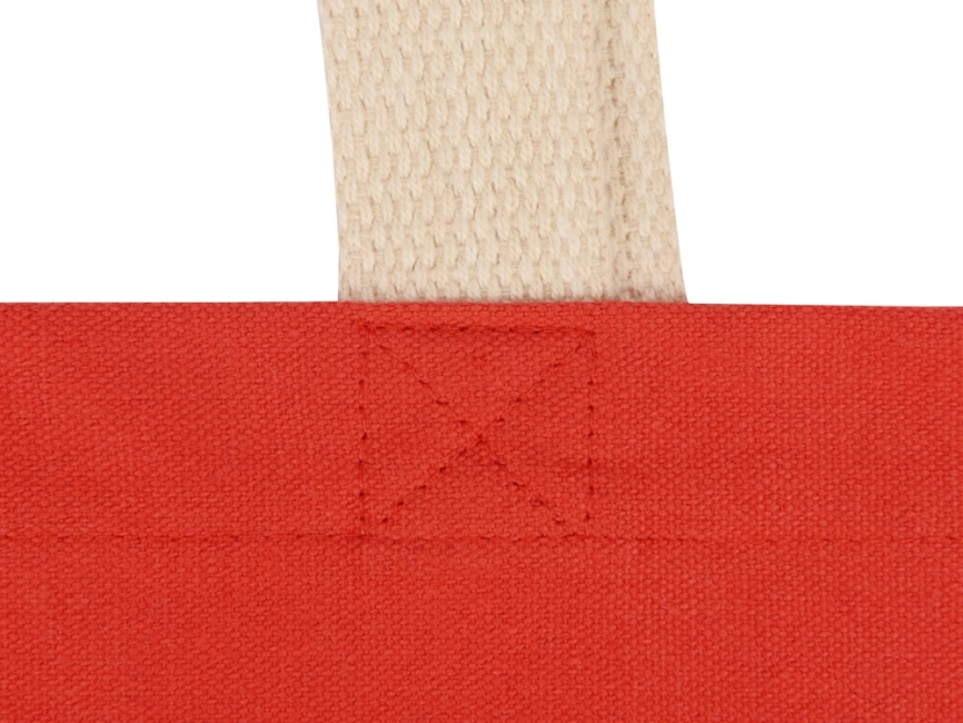 Сумка для шопинга Steady из хлопка с парусиновыми ручками, 260 г/м2, красный фото 6