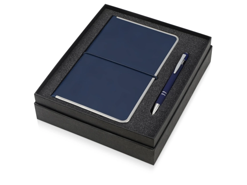 Подарочный набор Silver Sway с ручкой и блокнотом А5, синий фото 2