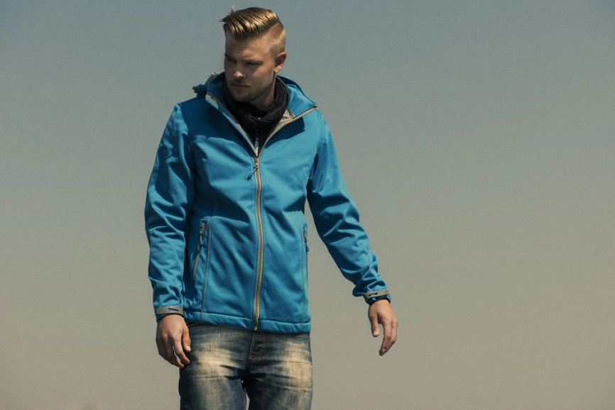 Куртка софтшелл мужская Skyrunning, синяя, размер S фото 2