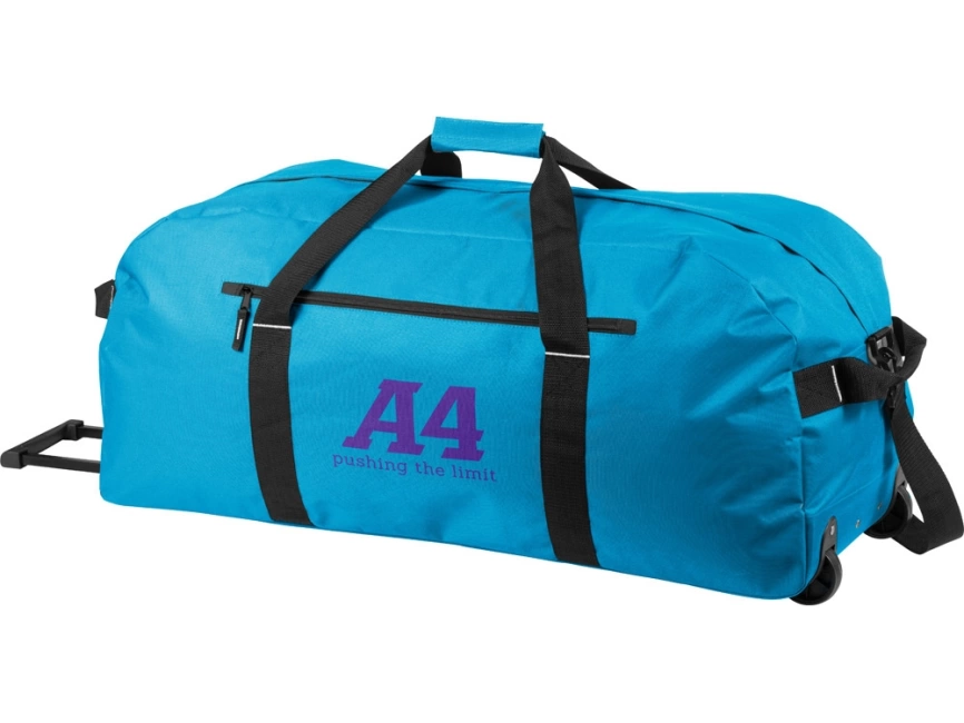 Сумка дорожная на роликах Vancouver, голубой/черный фото 4