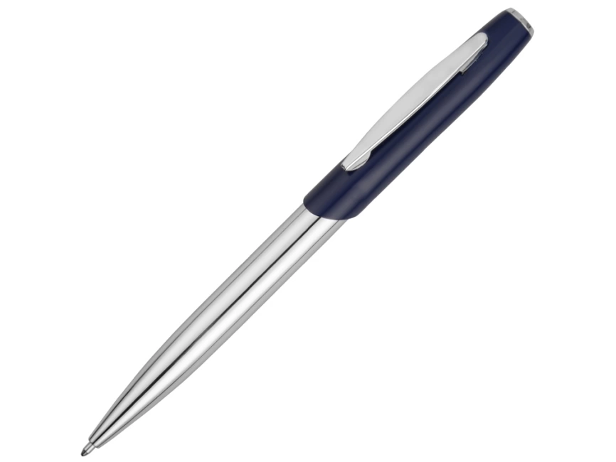 Ручка шариковая Geneva, серебристый/темно-синий фото 1