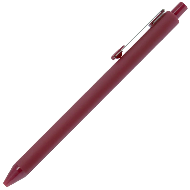 Ручка шариковая, пластиковая, софт тач, INFINITY, бордовая с серебристым фото 1