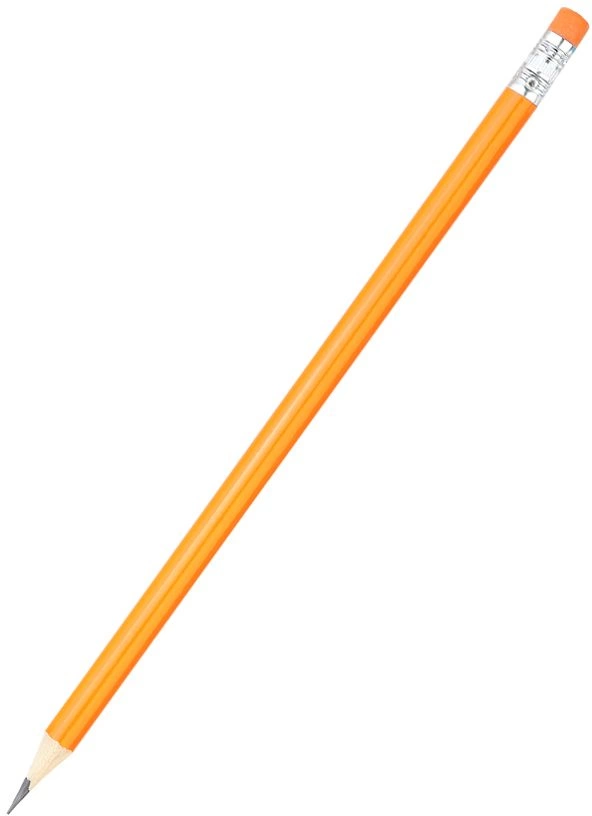 Карандаш Largo с ластиком, оранжевый фото 1