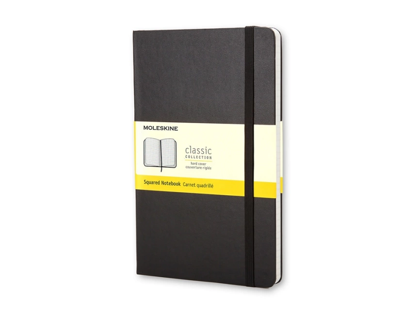 Записная книжка Moleskine Classic (в клетку) в твердой обложке, Large (13х21см), черный фото 1