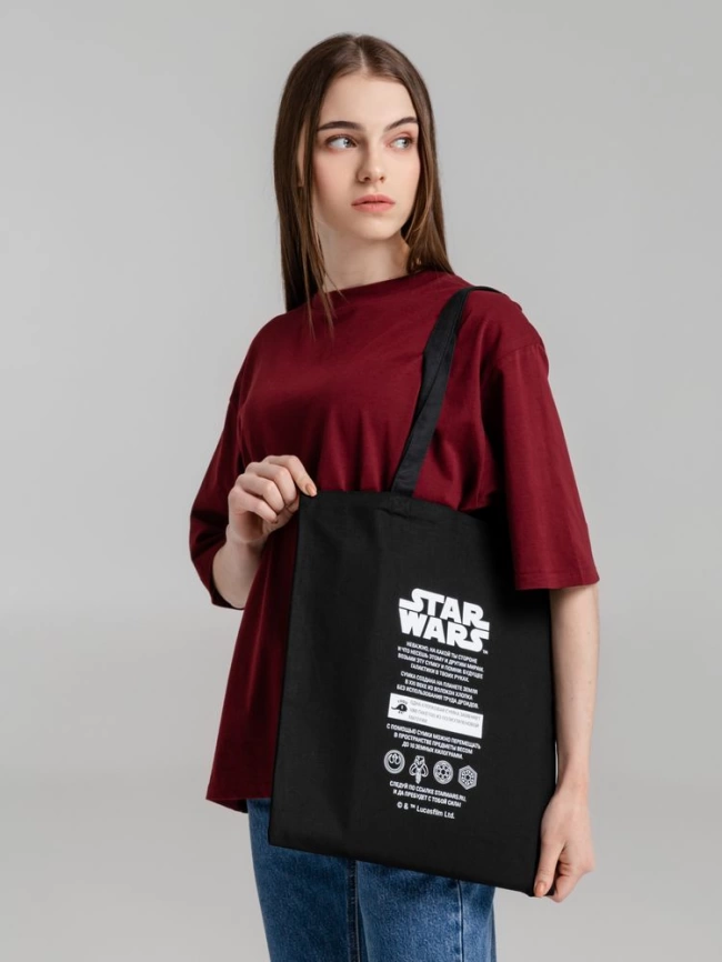 Холщовая сумка Star Wars Care Label, черная фото 8