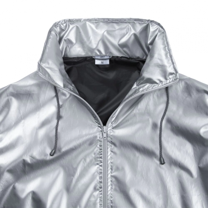 Ветровка Unit Flash, серебристая, размер XXL фото 4