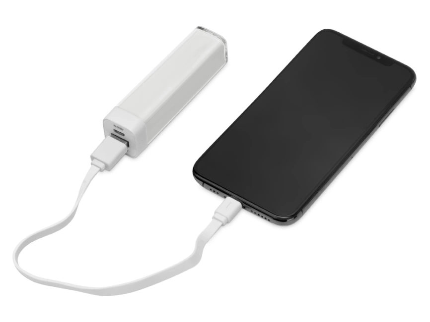 Портативное зарядное устройство Ангра, 2200 mAh, белый фото 2