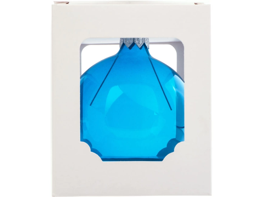 Стеклянный шар голубой полупрозрачный, заготовка шара 6 см, цвет 61 фото 3