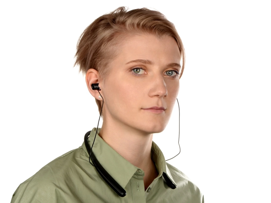 Беспроводные наушники с микрофоном Soundway, черный/белый фото 3