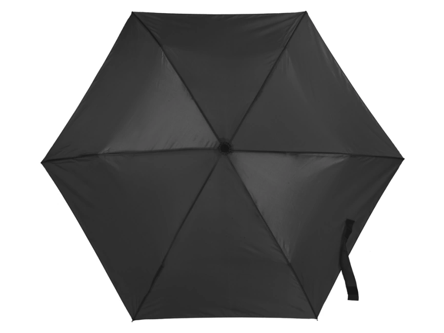 Складной компактный механический зонт Super Light, черный фото 4