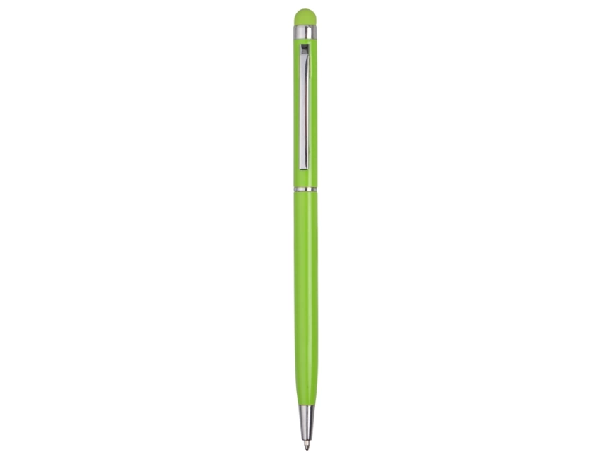 Ручка-стилус металлическая шариковая Jucy, зеленое яблоко фото 2