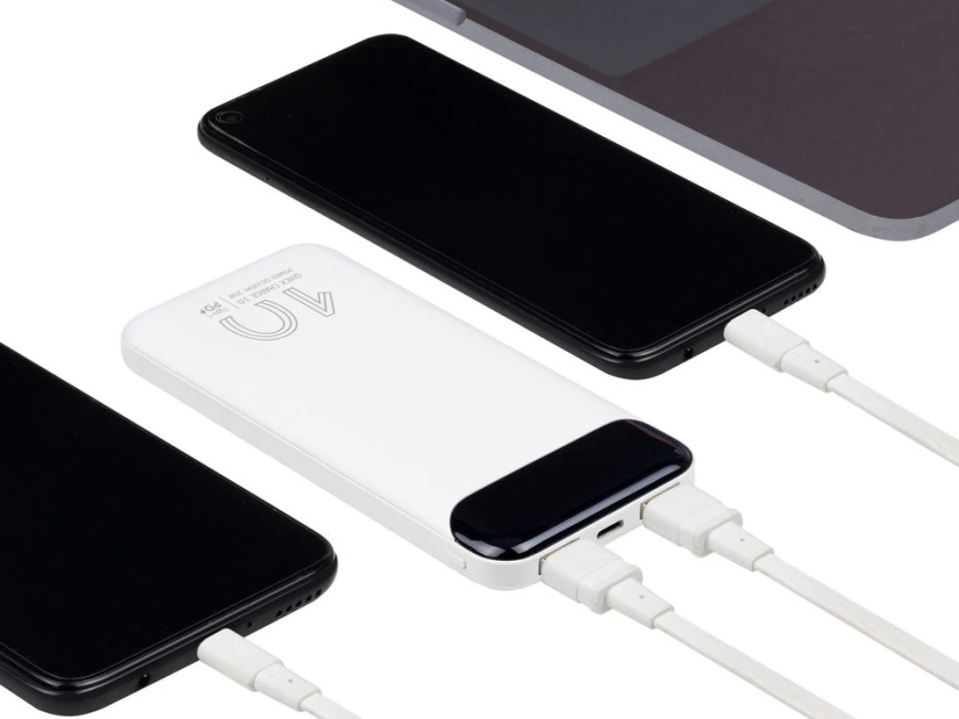 RIVACASE VA2540 (10 000mAh), QC/PD 20W внешний аккумулятор с дисплеем, белый 12/48 фото 14