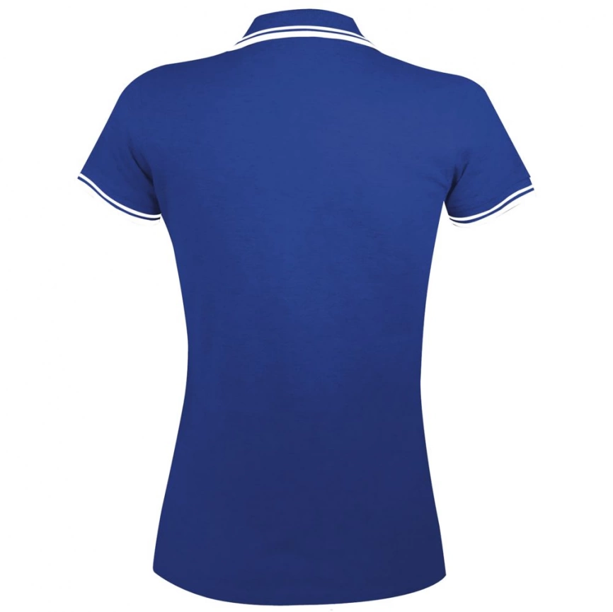 Рубашка поло женская Pasadena Women 200 с контрастной отделкой ярко-синяя с белым, размер XL фото 2